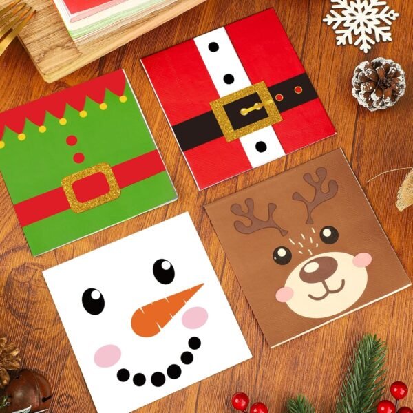 120 Pcs Christmas Cocktail Napkins Disposable Christmas Paper Napkins 3 Ply Xmas Party Dinner Napkins Christmas Decorative Beverage Napkins for Christmas Winter Holiday Kitchen Bathroom Party Supplies - Image 5