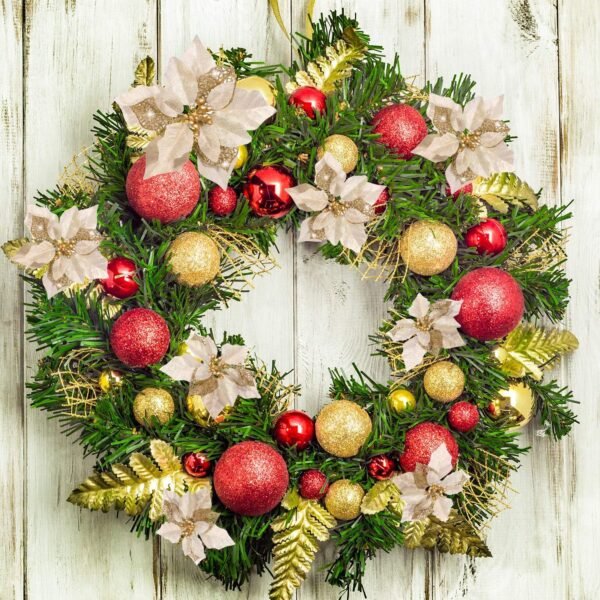Boao 24 Pieces Christmas Artificial Glitter Poinsettia Flowers Xmas Flowers Wedding Christmas Tree New Year Ornaments(Gold) - Image 7