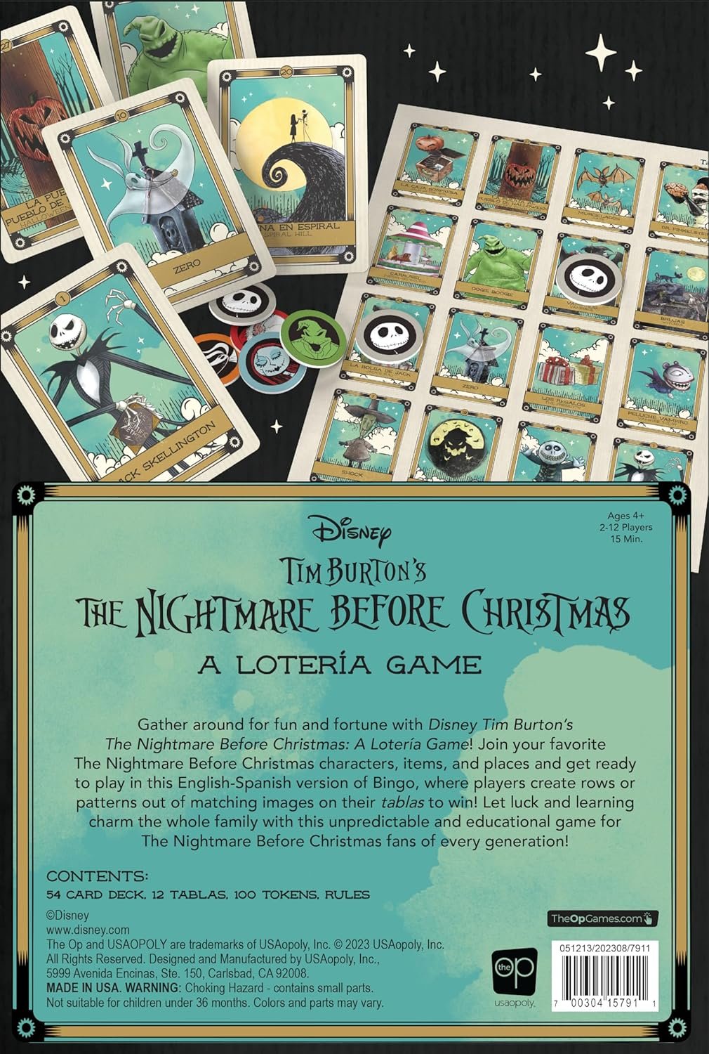 Lotería: Disney Tim Burton’s The Nightmare Before Christmas | Traditional Loteria Game | Bingo Style, Featuring Custom Artwork & Illustrations | Inspired by Spanish Words & Mexican Culture - Image 3