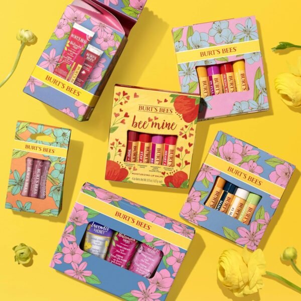 Burt's Bees Stocking Stuffers, In Full Bloom Lip Balm Set, Original Beeswax, Dragonfruit Lemon, Tropical Pineapple & Strawberry, Natural Origin Lip Treatment Christmas Gifts (4-Pack) - Image 8