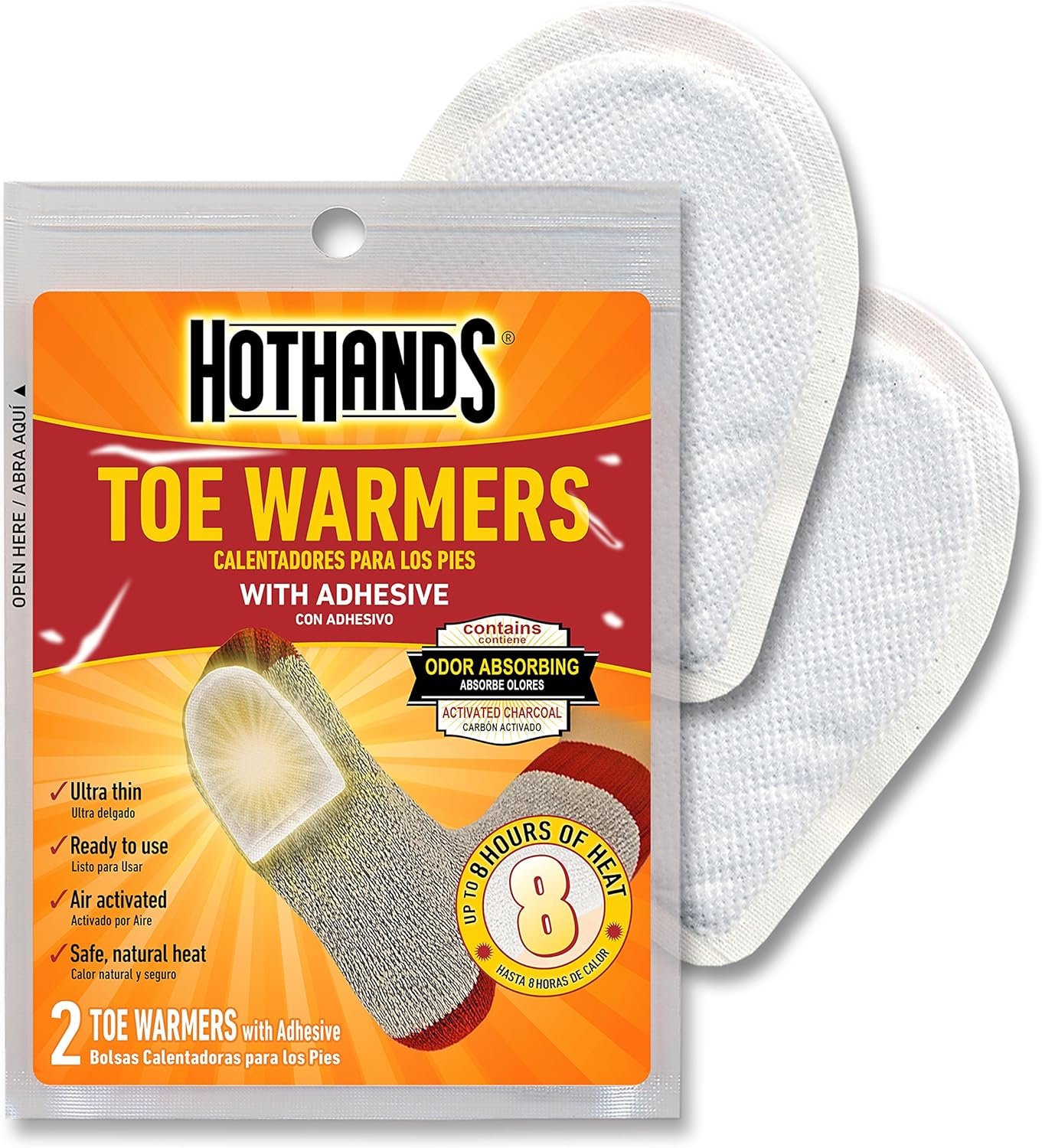 HotHands Toe, Hand, & Body Warmer Variety Pack - Long Lasting Safe Natural Odorless Air Activated Warmers - Image 8
