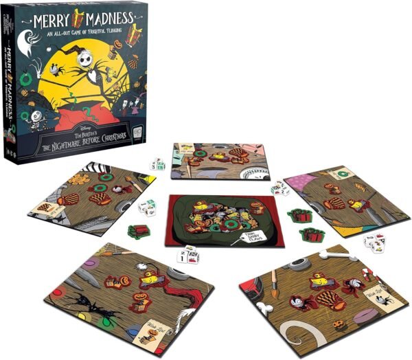 Disney Tim Burton’s The Nightmare Before Christmas Merry Madness | Quick-Rolling Family Dice Game | Great Kids & Family Board Game | Officially-Licensed Merchandise - Image 4