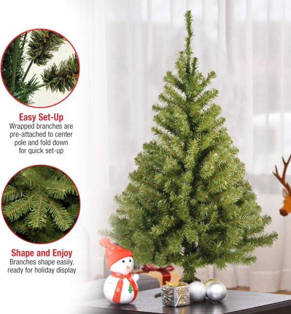 National Tree Company Artificial Mini Christmas Tree, Green, Kincaid Spruce, Includes Stand, 3 Feet - Image 5