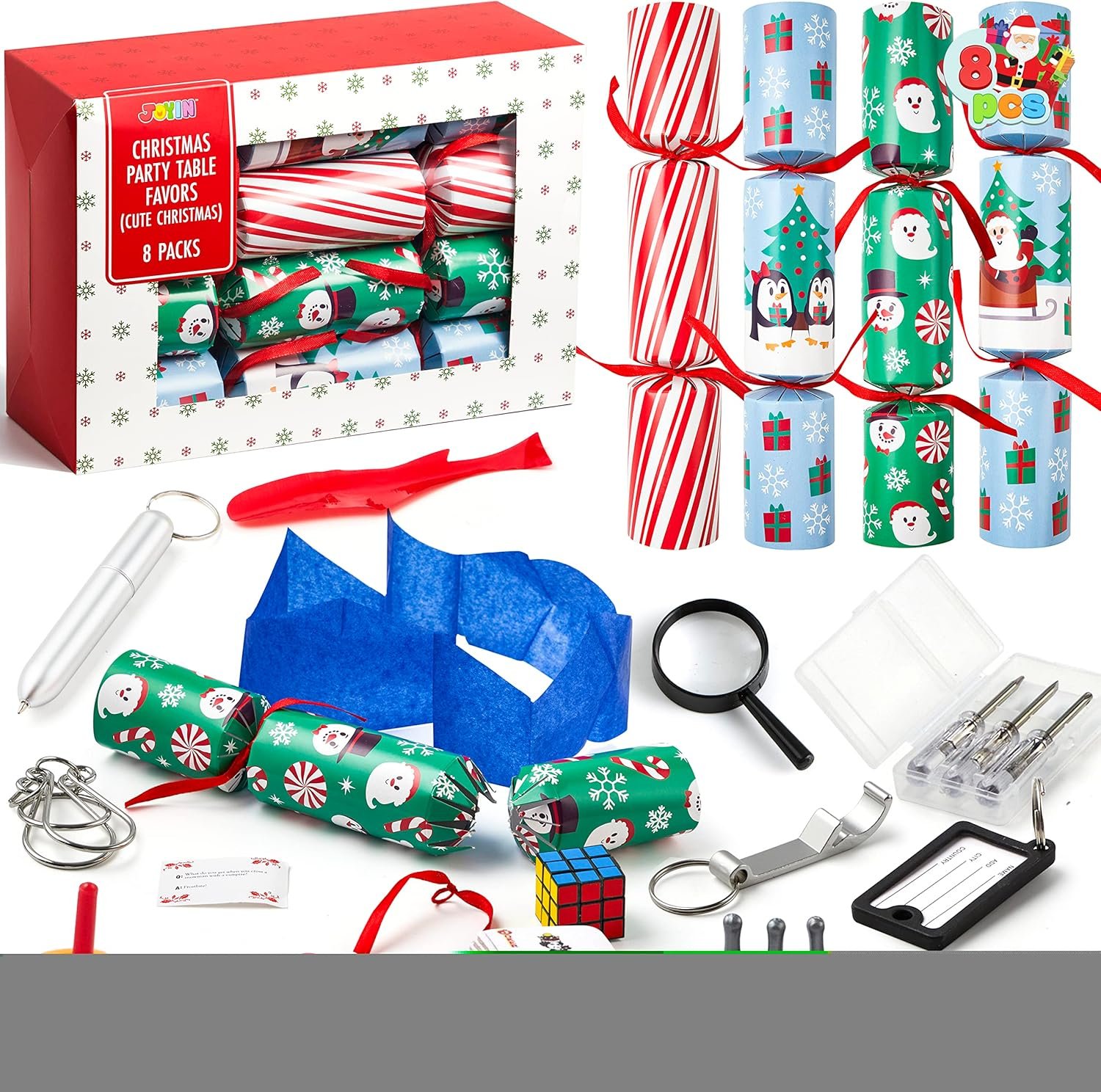 JOYIN 8 Pack Christmas Party Favor Non-Snap Christmas Party Table Favors with Holiday Party Favor Supplies for Kids and Adults, Christmas Parties, Dinners and Holidays - Image 10