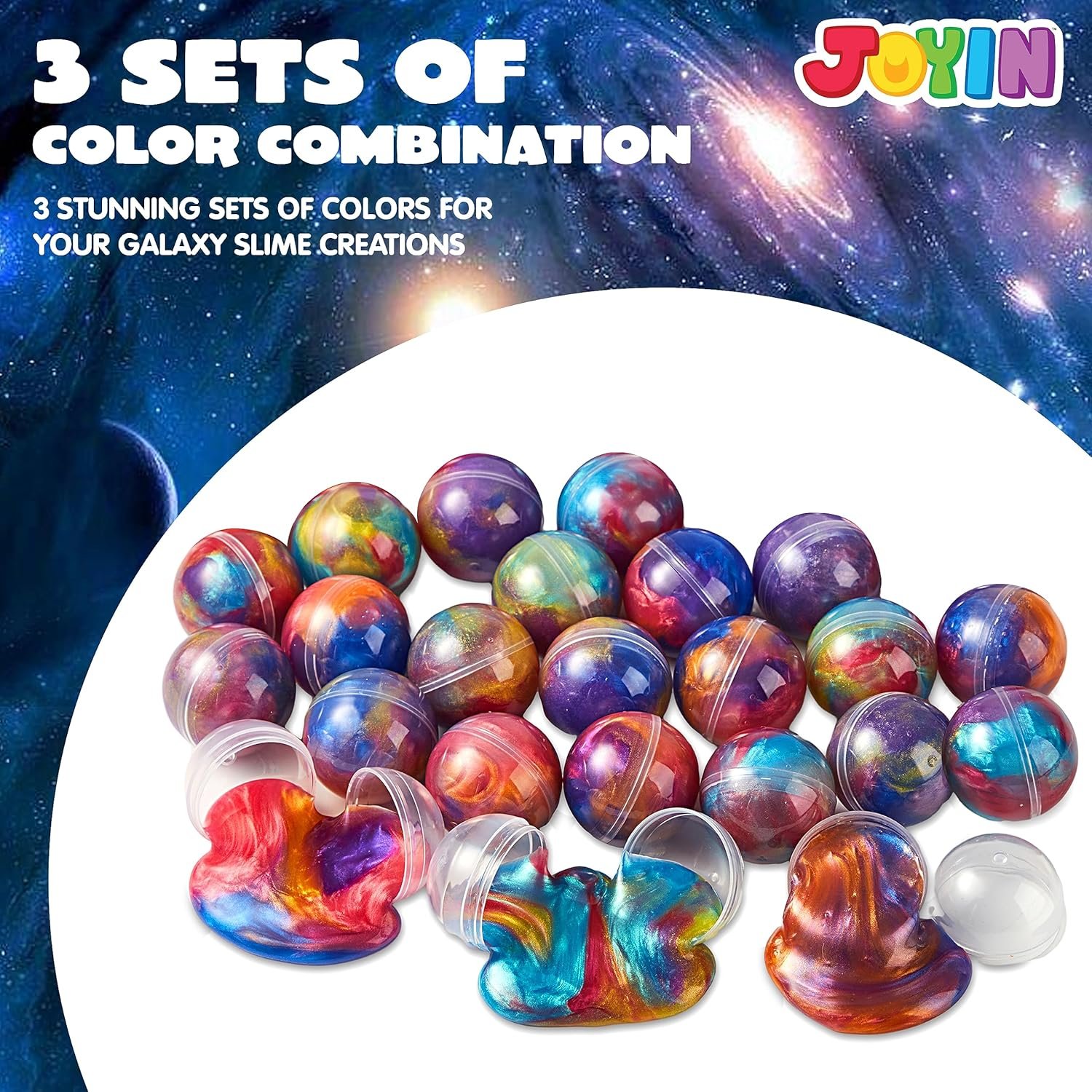 JOYIN Slime Ball Party Favors - 24 Pack Stretchy, Non-Sticky, Mess-Free Slime for Stress Relief - Safe for Girls and Boys - Classroom Rewards and Christmas Party Supplies - Image 3