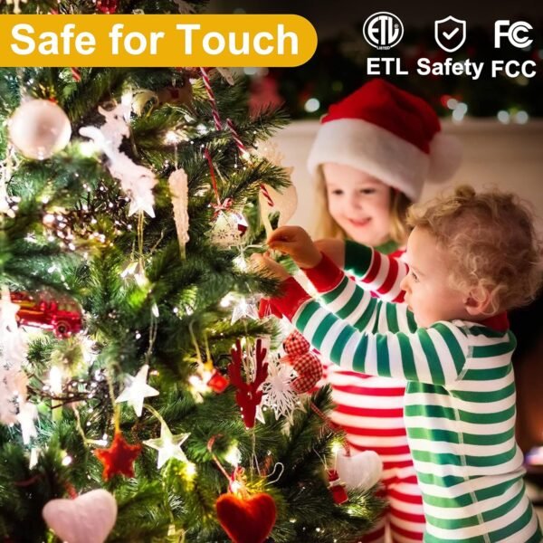 Christmas Tree Lights - Christmas Lights Indoor 400 LED 6.6FT x 16 Drop Christmas Outdoor Lights with 8 Models & Memory Function & Timer WarmWhite - Image 6