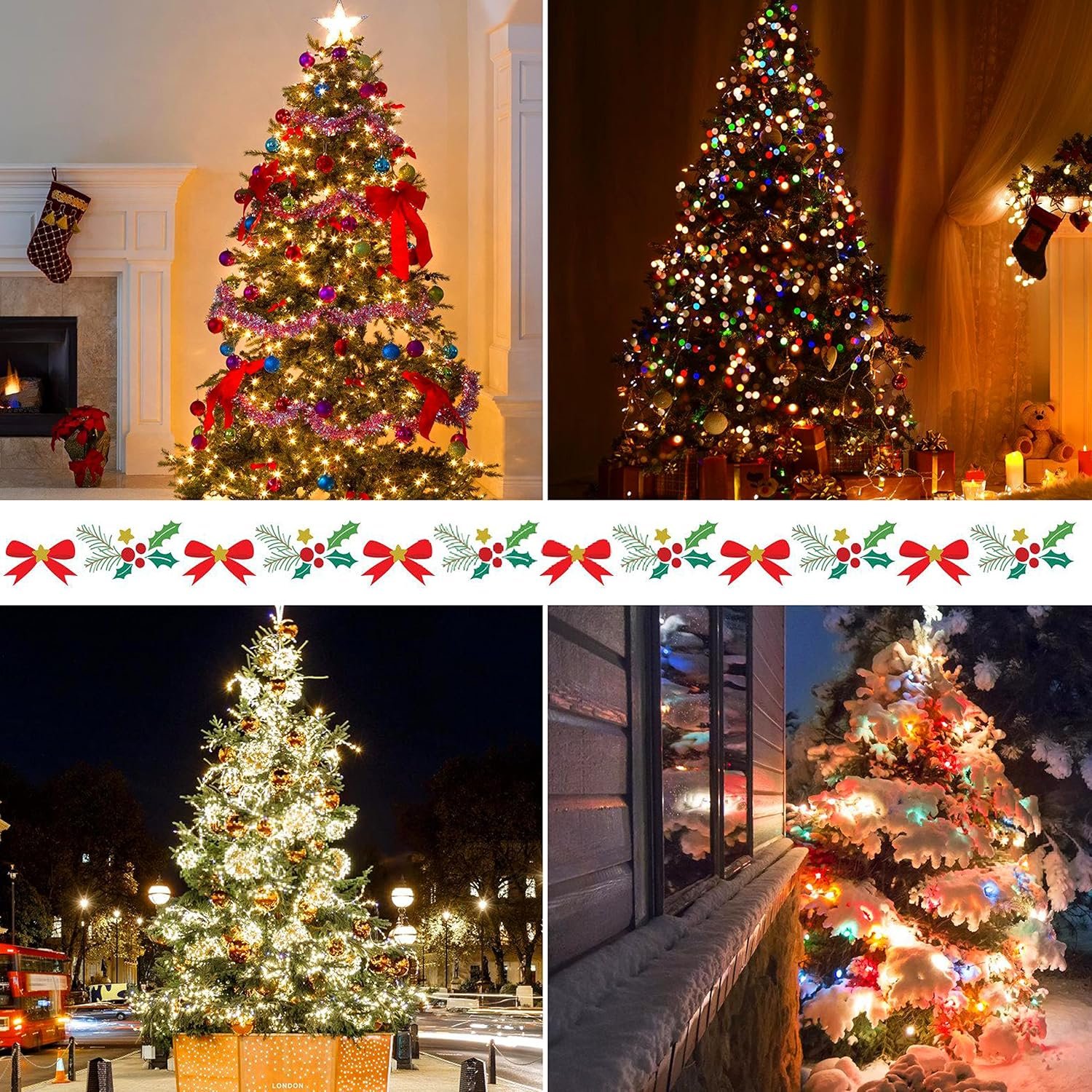 Christmas Tree Lights - Christmas Lights Indoor 400 LED 6.6FT x 16 Drop Christmas Outdoor Lights with 8 Models & Memory Function & Timer WarmWhite - Image 8