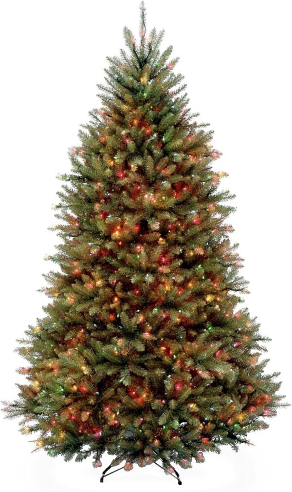 National Tree Company Pre-Lit Artificial Full Christmas Tree, Green, Dunhill Fir, Dual Color LED Lights, Includes Stand, 7.5 Feet, Dual Colored Lights - Image 8