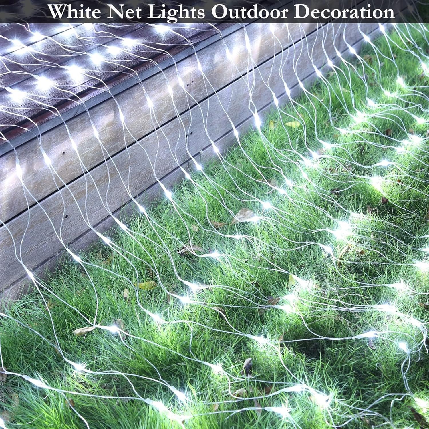 Joomer 12ft x 5ft 360 LED Christmas Net Lights,8 Modes Bush Mesh Lights Connectable, Timer, Waterproof for Christmas Trees, Bushes, Garden, Outdoor Decorations (Clear Wire, White) - Image 6