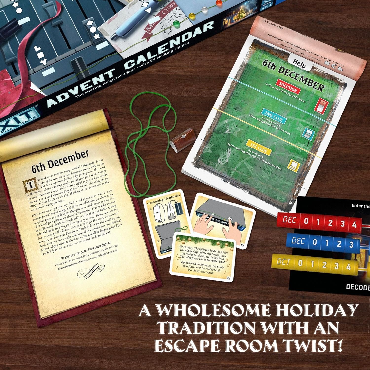 EXIT: The Game - Advent Calendar - The Missing Hollywood Star | Christmas | Calendar | Advent | Mystery Game | Family Activity | Ages 10+ - Image 7
