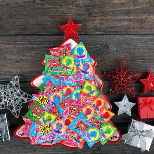 Ring Pop Holiday Candy Lollipops - 20 Ct Candy Variety Pack in Assorted Fruity Flavors - Individually Wrapped Hard Candy Lollipops For Party Favors, Stocking Stuffers, Bachelorette Parties & Gifts - Image 8