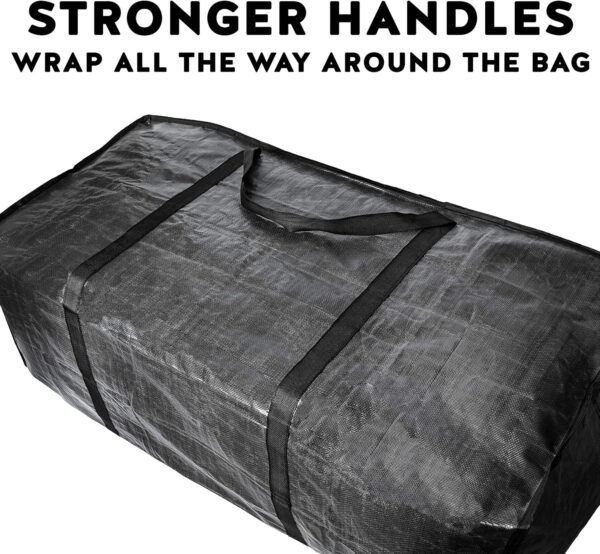 BAG-THAT! 2 Pack XXL Jumbo Extra Large Heavy Duty Stronger Handles Storage Bags Moving Totes Zippered Reusable Wrap Around Storage Totes - Image 6