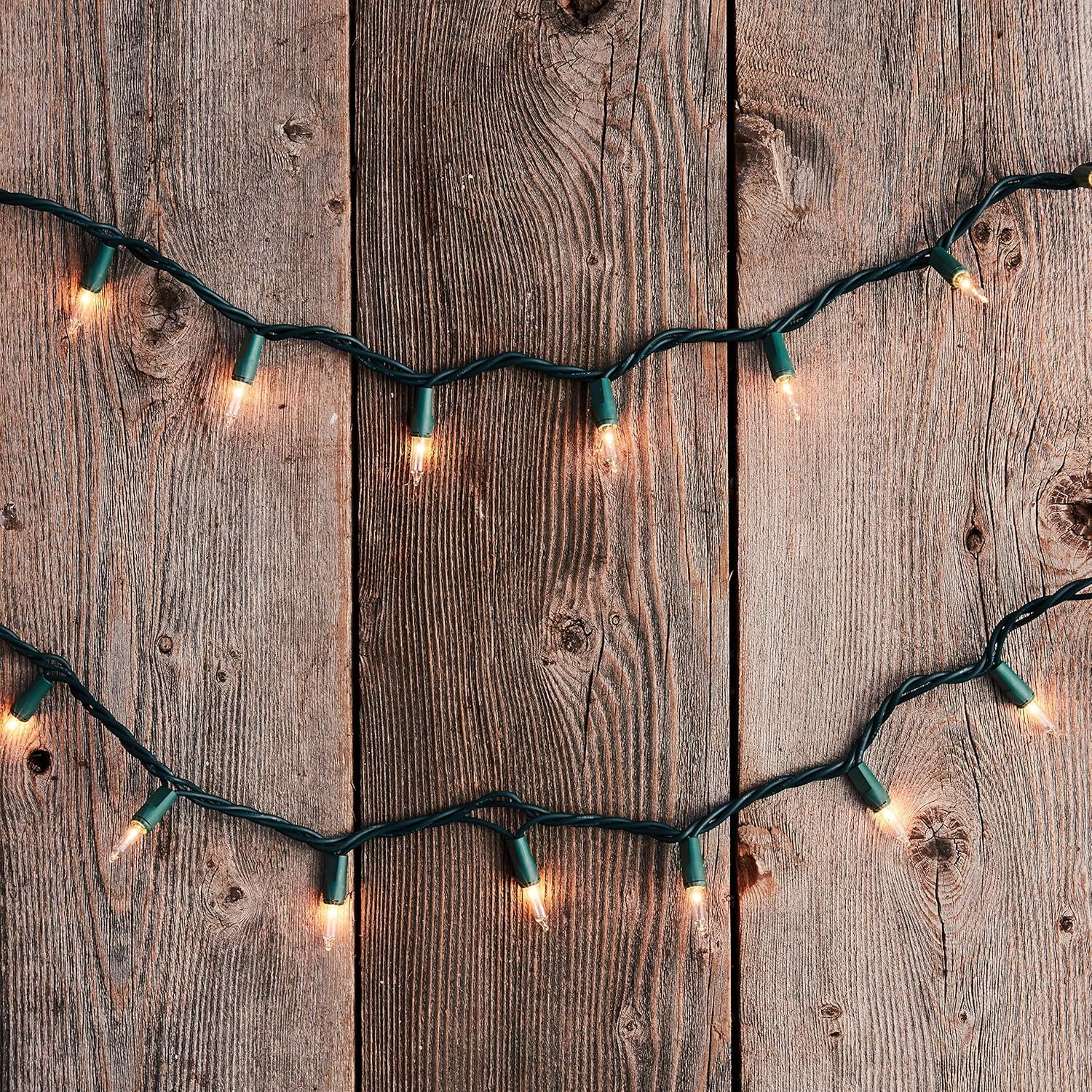 SYLVANIA Christmas Lights, Clear, 300 (2x150) Light Set, Green Wire. 64.75' Total Length, For Indoor and Outdoor use (V48150-34) - Image 4