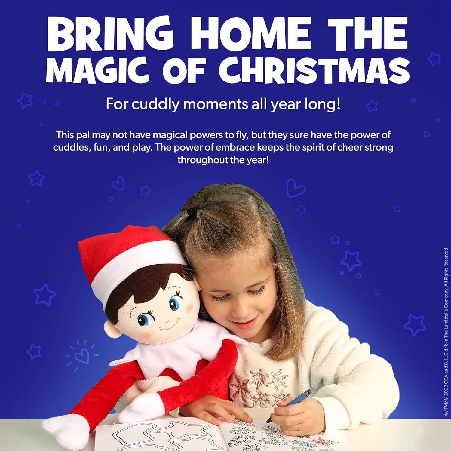 The Elf on the Shelf Plushee Pals - 17-inch The Elf on the Shelf Scout Elf Plush Toys Blue Eyed Boy- Huggable and Lovable Stuffed Elf Plush - Image 9