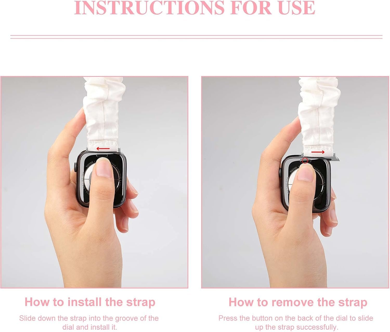 Watch Bands Soft Scrunchie Wristbands, Elastic Replacement Watch Strap Compatible with Apple Watch 38mm/40mm, 42mm/44mm - Image 9
