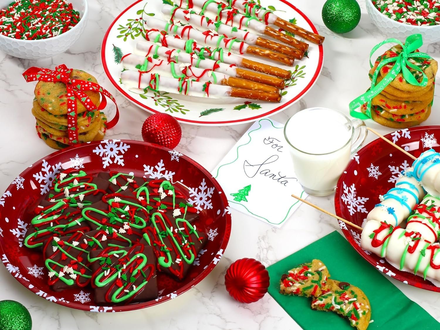 Christmas Tree Sprinkles - 1.7 Pounds - Bulk Red and Green Confetti Sprinkles - Holiday Sprinkles for Cookie Decorating - Christmas Jimmies for Gingerbread Cookies, Baking, Cupcakes - Image 4