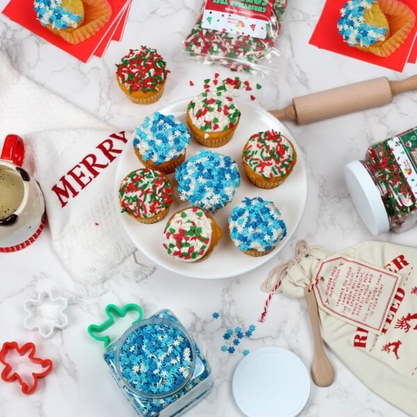 Christmas Tree Sprinkles - 1.7 Pounds - Bulk Red and Green Confetti Sprinkles - Holiday Sprinkles for Cookie Decorating - Christmas Jimmies for Gingerbread Cookies, Baking, Cupcakes - Image 6