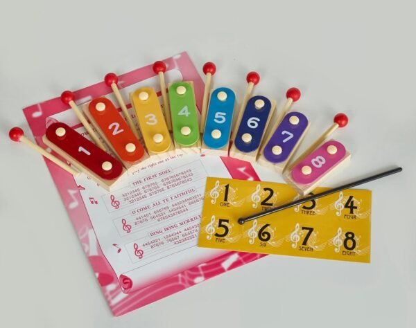 Chime Bars Musical Party Favors - Set of 8 Christmas Favors containing Metal Chime Bars and Sheet Music for Playing Your own Holiday Music, 8.0 Count - Image 3