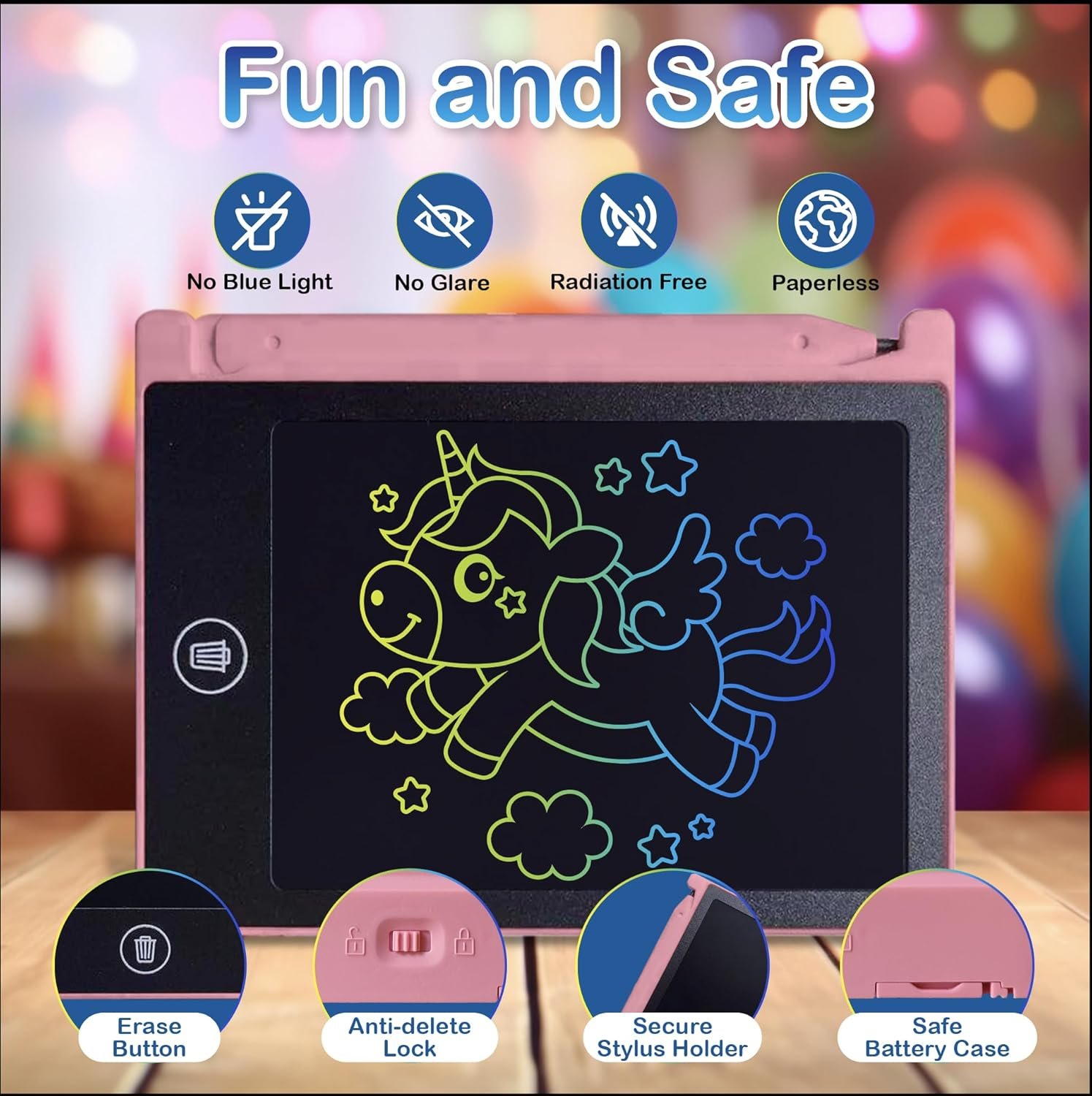 Party Favor Mini LCD Writing Tablet for Kids, 24 Pack – 4.5 Inch Mini Drawing Board. Fun and Educational for Kids That Sketch and Doodle. Perfect Goodie Bag and Gift Bag Filler, School Prize Or Gift - Image 3