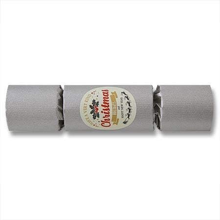 Olde English Crackers Holiday Silver Christmas Party Favors - Pkg of 6, each 10 inch decorative favor contains a tissue paper party hat, silly joke or riddle, and a Small British Theme Novelty Item - Image 4