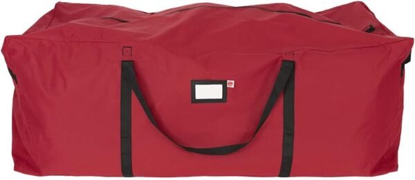[Red Duffle Bag Tree Storage Bag] - X-Large 9 Foot Christmas Tree Storage Bag for Artificial Trees up to 9 Feet Tall - Durable 300 D Poly-Blend Fabric - ID Tag Holder | Santa's Bags - Image 4