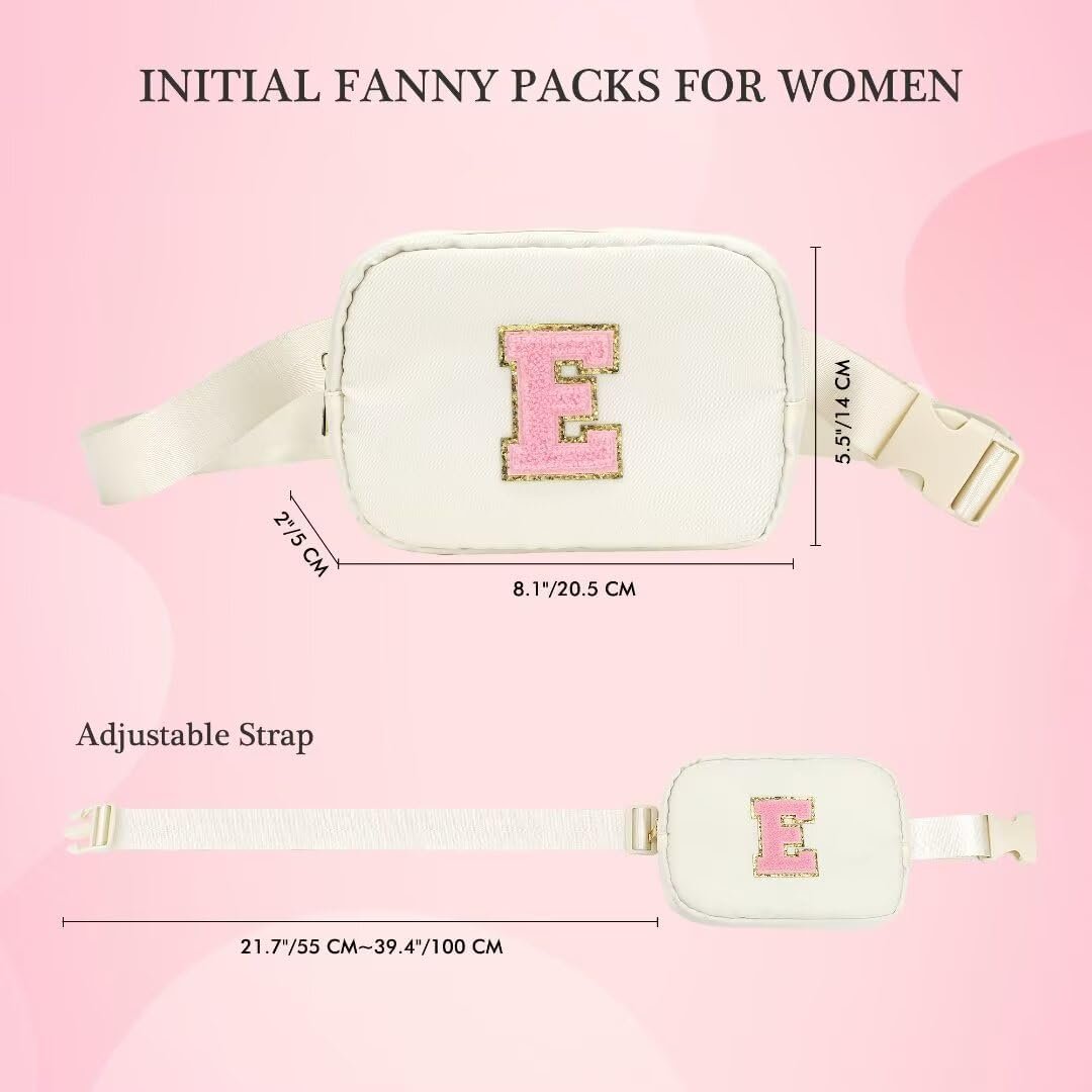 YOOLIFE Christmas Gifts for Women Girls Teens Kids - Personalized Birthday Gifts for Women Daughter Sister Friends, Beige Initial Fanny Pack Crossbody Purse Belt Bag A, Easter Gifts Teens Girls - Image 7