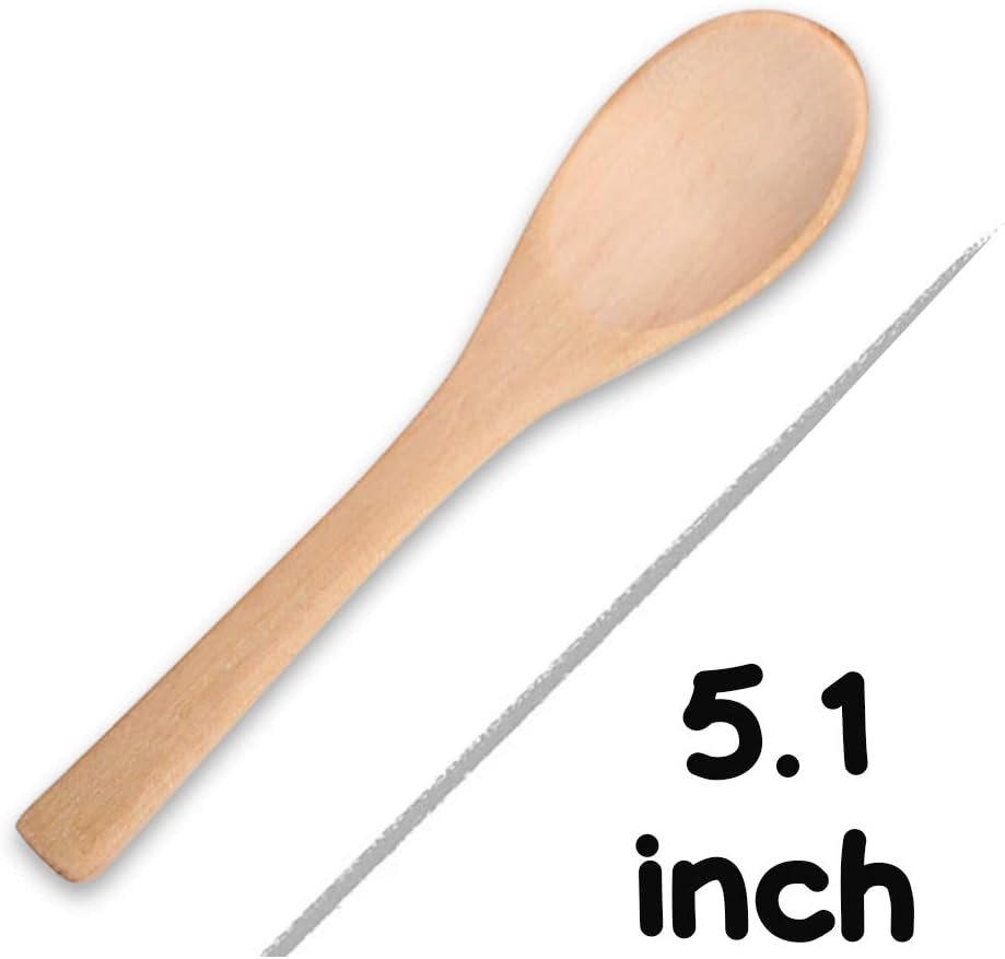 HANSGO Small Wooden Spoons, 6PCS Christmas Small Soup Spoons with Snowflake Pattern for Eating with Coffee Tea Jam Honey Spices and Restaurant Decoration - Image 3