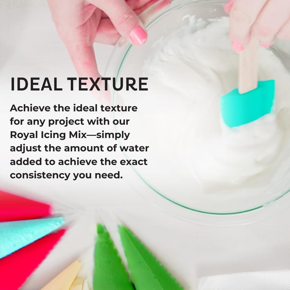 Chefmaster Premium Holiday Royal Icing Mix, Decorating Cookies, Making Cake Decorations, Extra Smooth & Versatile, Just Add Water, Non-GMO, Made in USA, 16 oz - Image 6