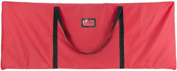 [Red Duffle Bag Tree Storage Bag] - X-Large 9 Foot Christmas Tree Storage Bag for Artificial Trees up to 9 Feet Tall - Durable 300 D Poly-Blend Fabric - ID Tag Holder | Santa's Bags - Image 6