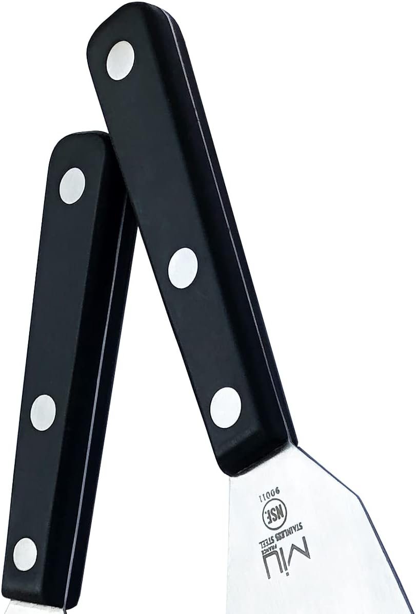 Fish Spatula 2-Piece Set - Slotted Stainless Steel Spatula Turner with Sloped Head - Long Thin Metal Spatula with Sturdy Plastic Handle for Flipping Delicate Foods, Fish, Eggs - 11" & 13.78" - Image 7