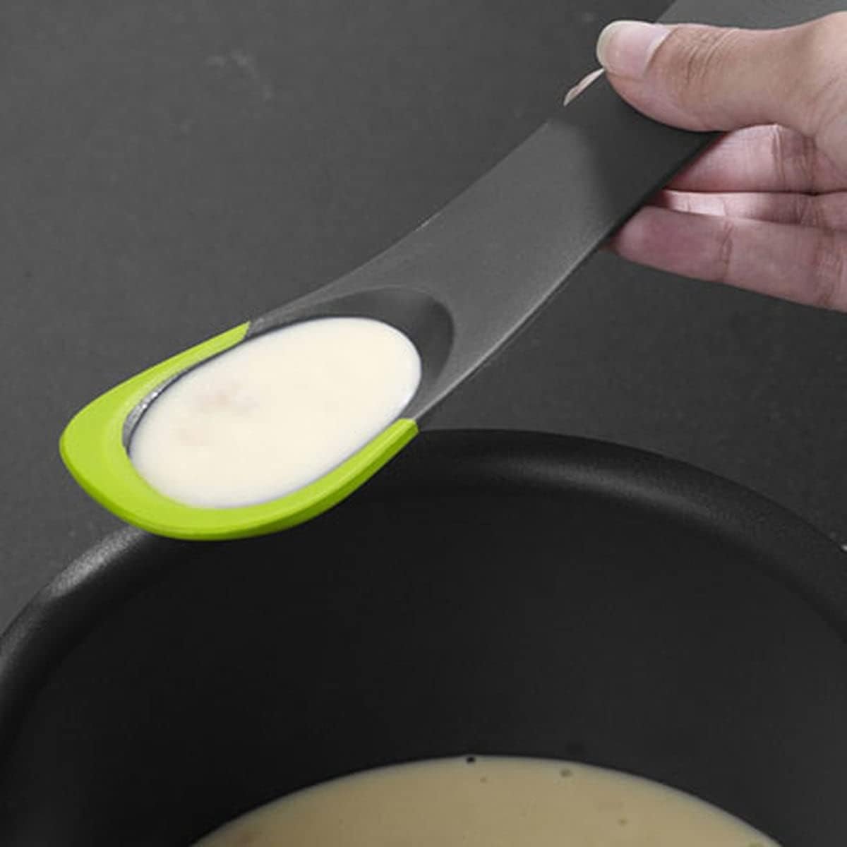 Joseph Joseph - Uni-tool 5-in-1 Silicone Kitchen Utensil, Slotted Spoon, Turner, Cutting Tool, Solid Spoon and Spatula in one- Grey, 12 long - Image 7