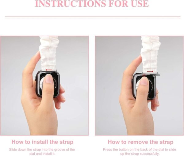 Watch Band Stretchy Scrunchie Wristbands Strap, Soft Replacement Watch Strap Compatible with IWatch Series 6/5/4/3/2/1 - Image 9