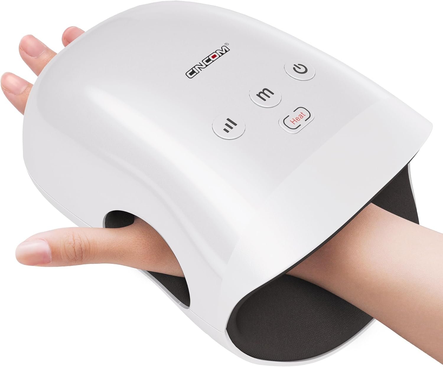 CINCOM Hand Massager - Cordless Hand Massager with Heat and Compression for Arthritis and Carpal Tunnel(FSA or HSA Eligible)(White) - Image 2