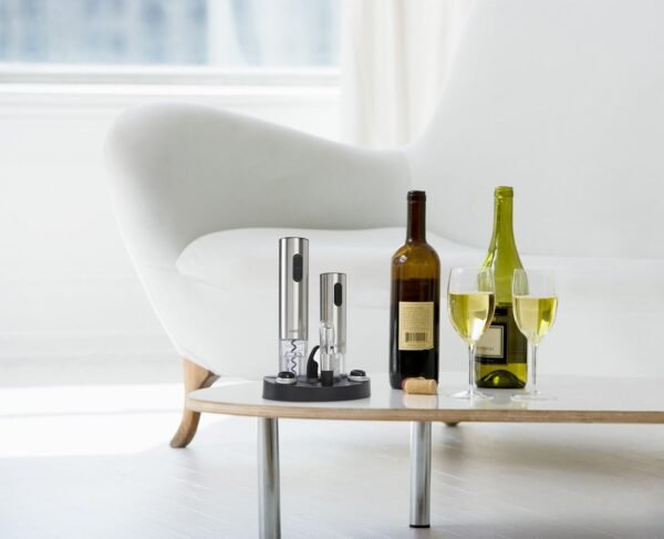 Ivation Electric Wine Gift Set - Includes Electric Bottle Opener, Wine Aerator, Electric Vacuum Preserver, Stoppers, Foil Cutter & Charging Base - Image 9