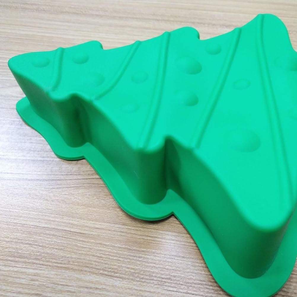 Amosfun Cookie Cake Christmas Tree Cake Pan Christmas Silicone Baking Mold DIY Candy Molds Xmas Holiday Baking Supplies Chocolate Candy Molds - Image 9