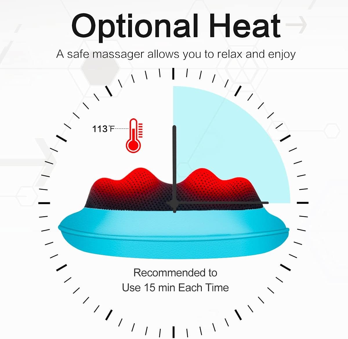 Mo Cuishle Shiatsu Neck Back Massager Pillow with Heat, Deep Tissue Kneading Massage for Back, Neck, Shoulder, Leg, Foot, Gift for Men Women Mom Dad, Stress Relax at Home Office and Car - Image 6