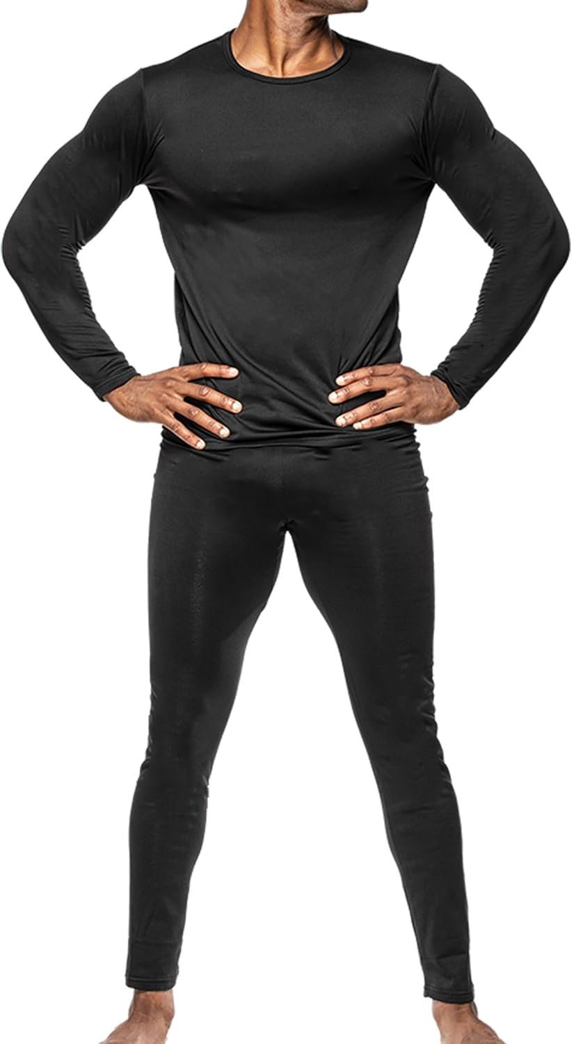 Body Glove 2 Piece Mens Fleece Lined Base layer Underwear Set, Warm Insulated Top & Bottom - Long Johns for Winter Baselayer - Image 2
