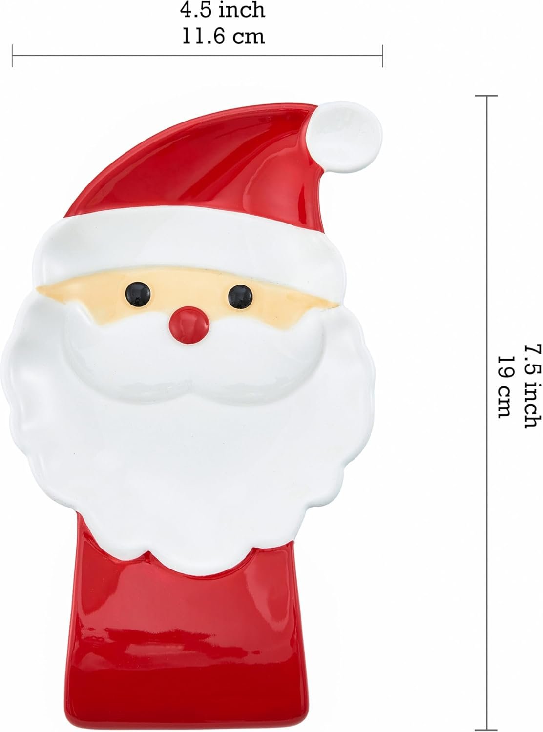 Bico Santa Claus Ceramic Hand Painted Spoon Rest, Cute Christmas Decor, Dishwasher Safe - Image 3