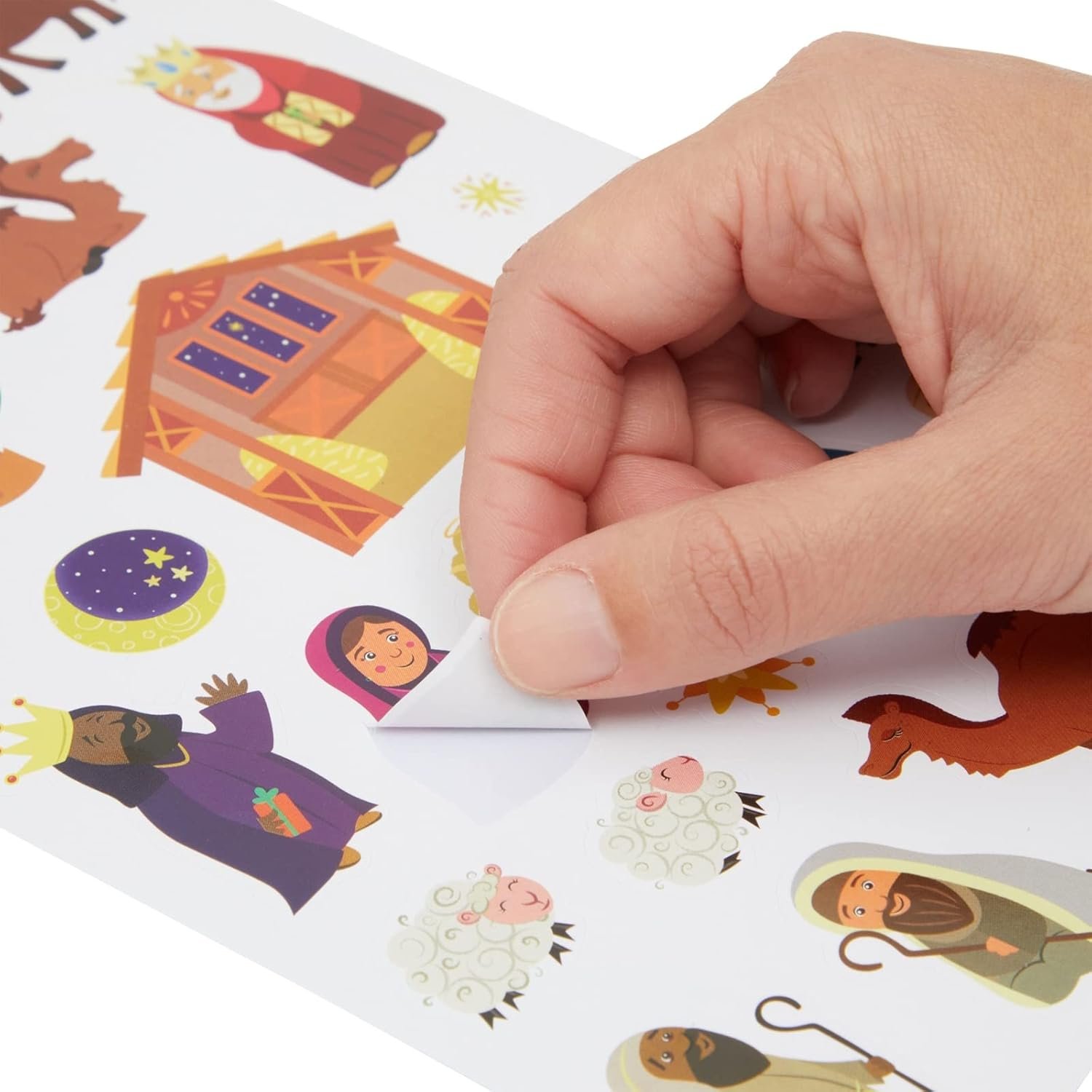 Juvale 864-Piece Christmas Stickers, 36 Sheets Nativity Scene Stickers for Scrapbooking, DIY Crafts, Holiday Card Making, Gift Wrapping, Decorations, and Classroom Projects - Image 8