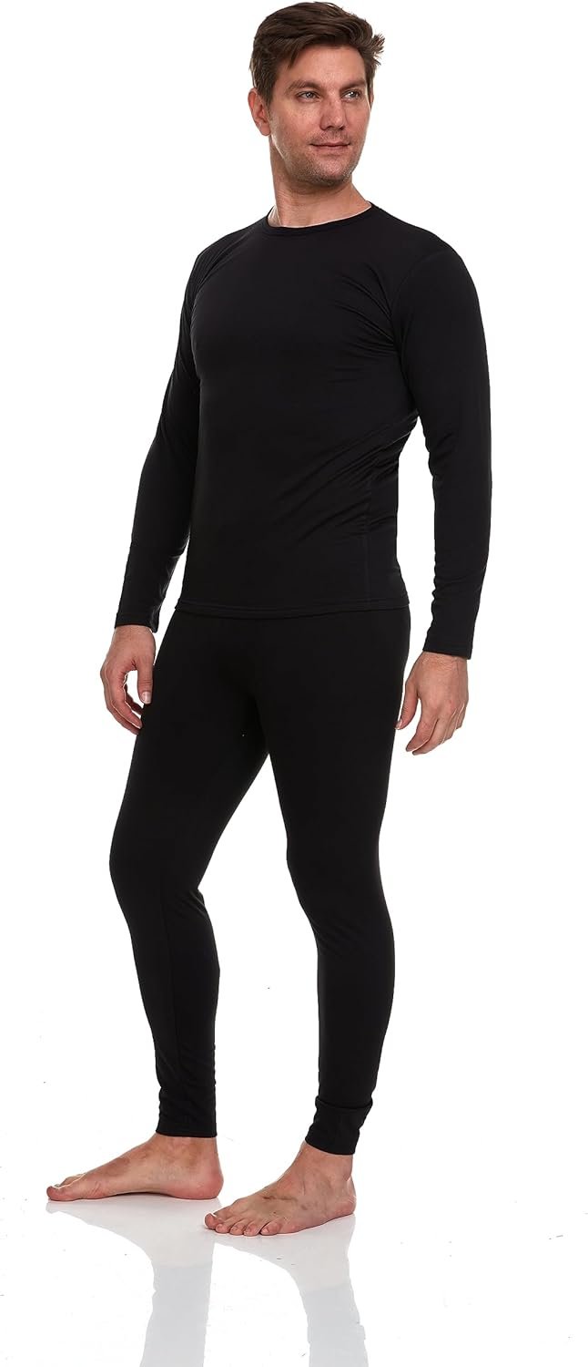 Body Glove 2 Piece Mens Fleece Lined Base layer Underwear Set, Warm Insulated Top & Bottom - Long Johns for Winter Baselayer - Image 7