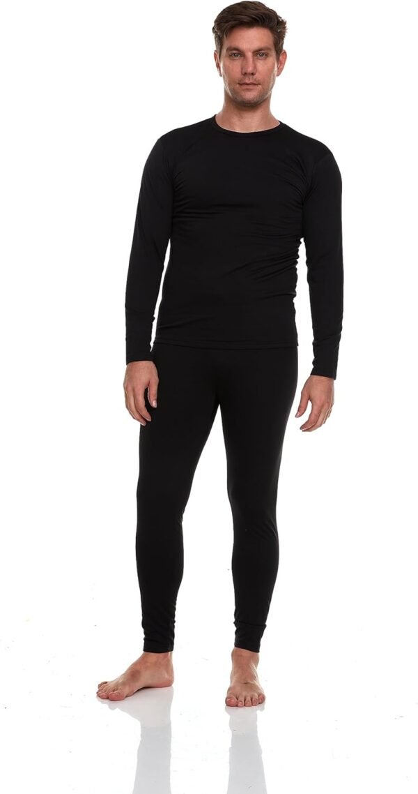 Body Glove 2 Piece Mens Fleece Lined Base layer Underwear Set, Warm Insulated Top & Bottom - Long Johns for Winter Baselayer - Image 4