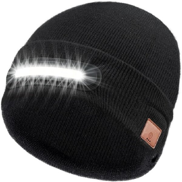 RANCOVY LED Beanie with Light, Unisex USB Rechargeable Headlamp Beanie Flashlight Beanie Hat for Men Women - Image 2