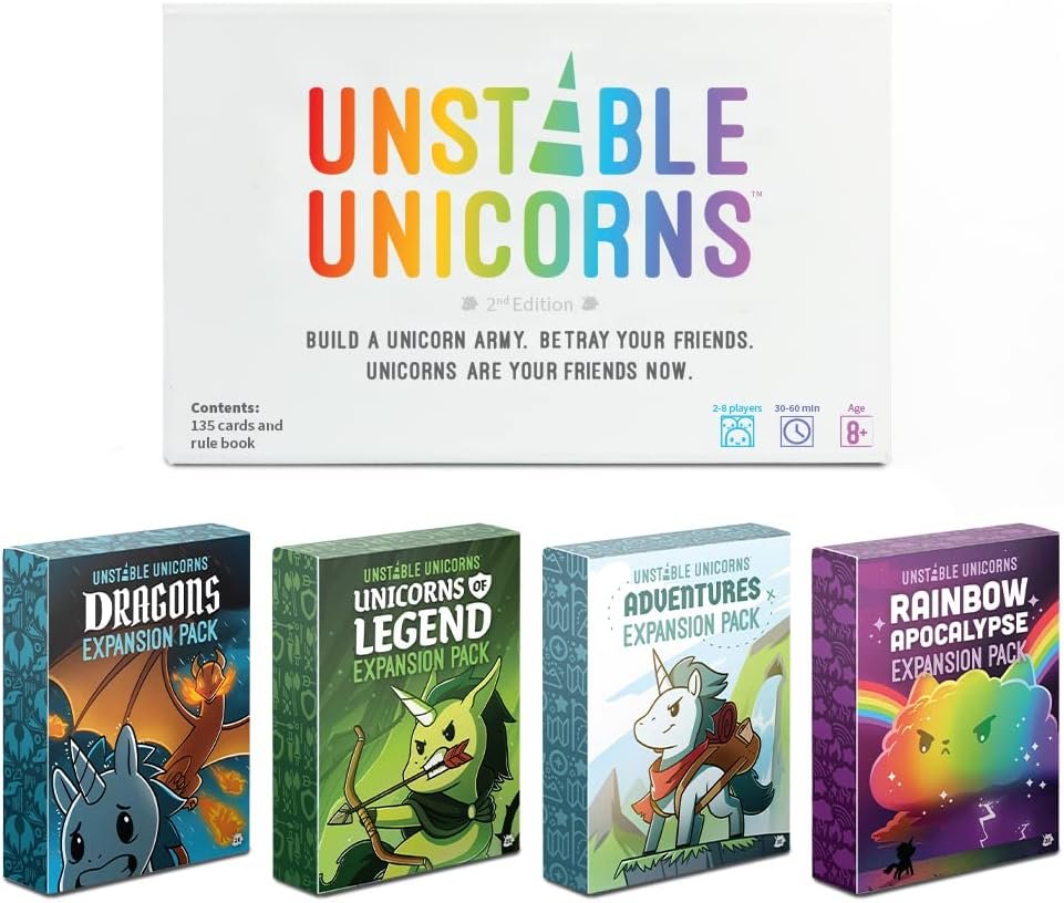Unstable Games - Unstable Unicorns Base Game - Competitive Award-Winning Card Game For Kids, Teens, Adults - 2-8 Players, Easy, Quick - Image 7