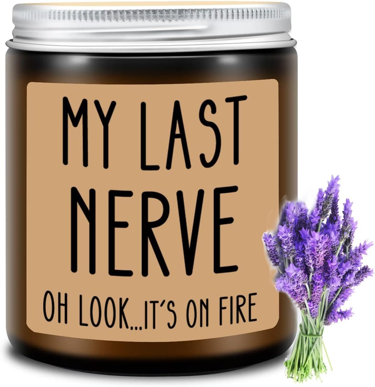 Homsolver Birthday Gifts for Women, Funny Gifts for Best Friend Women - My Last Nerve Candle - Unique Birthday Gifts for Women, Her, Mom, BFF, Sister - Image 2