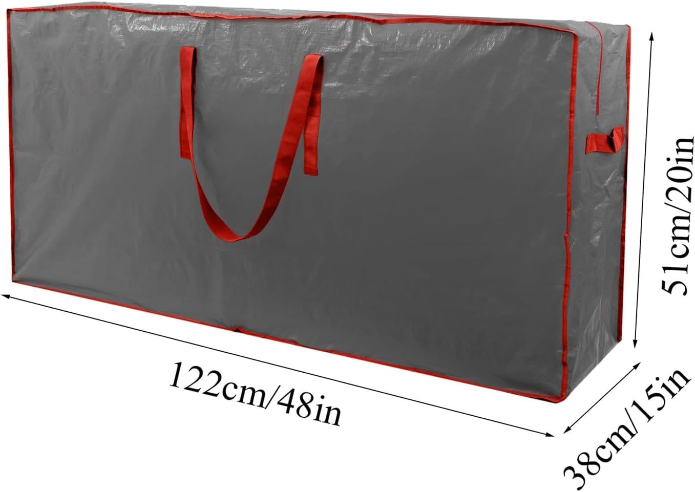 TREE STORAGE BAG Christmas Tree Storage Bag Fits Up to 7.5 Ft Tall Disassembled Tree 45 X 15 X 20 INCH Holiday Tree Storages Waterproof Material Protects Dust Christmas Container HandlesSleek Zipper - Image 8