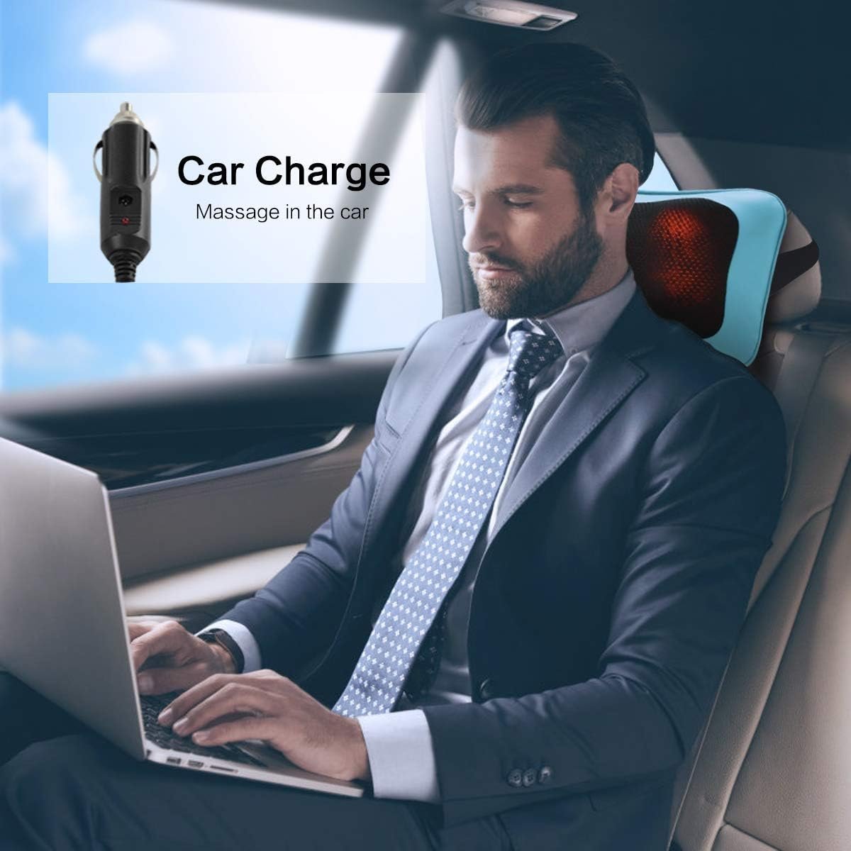 Mo Cuishle Shiatsu Neck Back Massager Pillow with Heat, Deep Tissue Kneading Massage for Back, Neck, Shoulder, Leg, Foot, Gift for Men Women Mom Dad, Stress Relax at Home Office and Car - Image 5