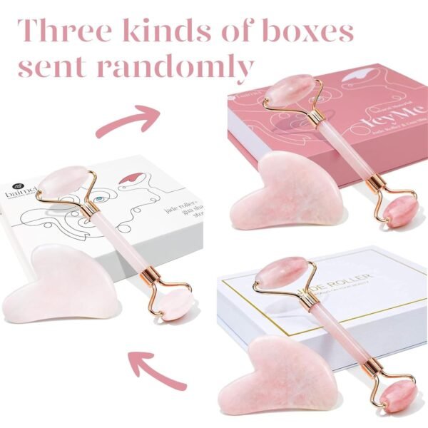 BAIMEI IcyMe Jade Roller & Gua Sha, Face Roller Redness Reducing Skin Care Tools, Self Care Pink Gift for Men Women, Massager for Face, Eyes, Neck, Relieve Fine Lines and Wrinkles - Rose Quartz - Image 10