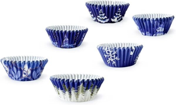 qiqee Christmas Mini 300PCS Gradient Cupcake Liners Cupcake Cups 6 Designs Cupcake Papers Baking Cups Cupcake Wrappers (Small Size) - Image 5