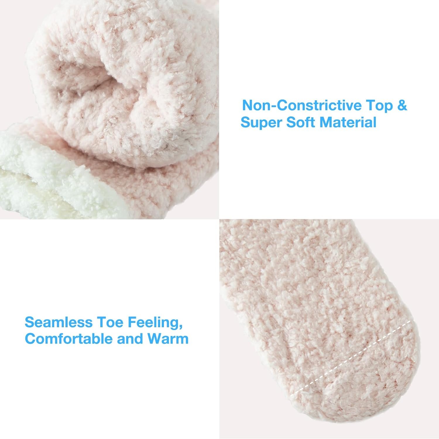 Bulinlulu Fuzzy Socks for Women with Grips Plush Fuzzy Socks Sleep Cozy socks Sleep Socks Winter Soft Fluffy Socks - Image 6