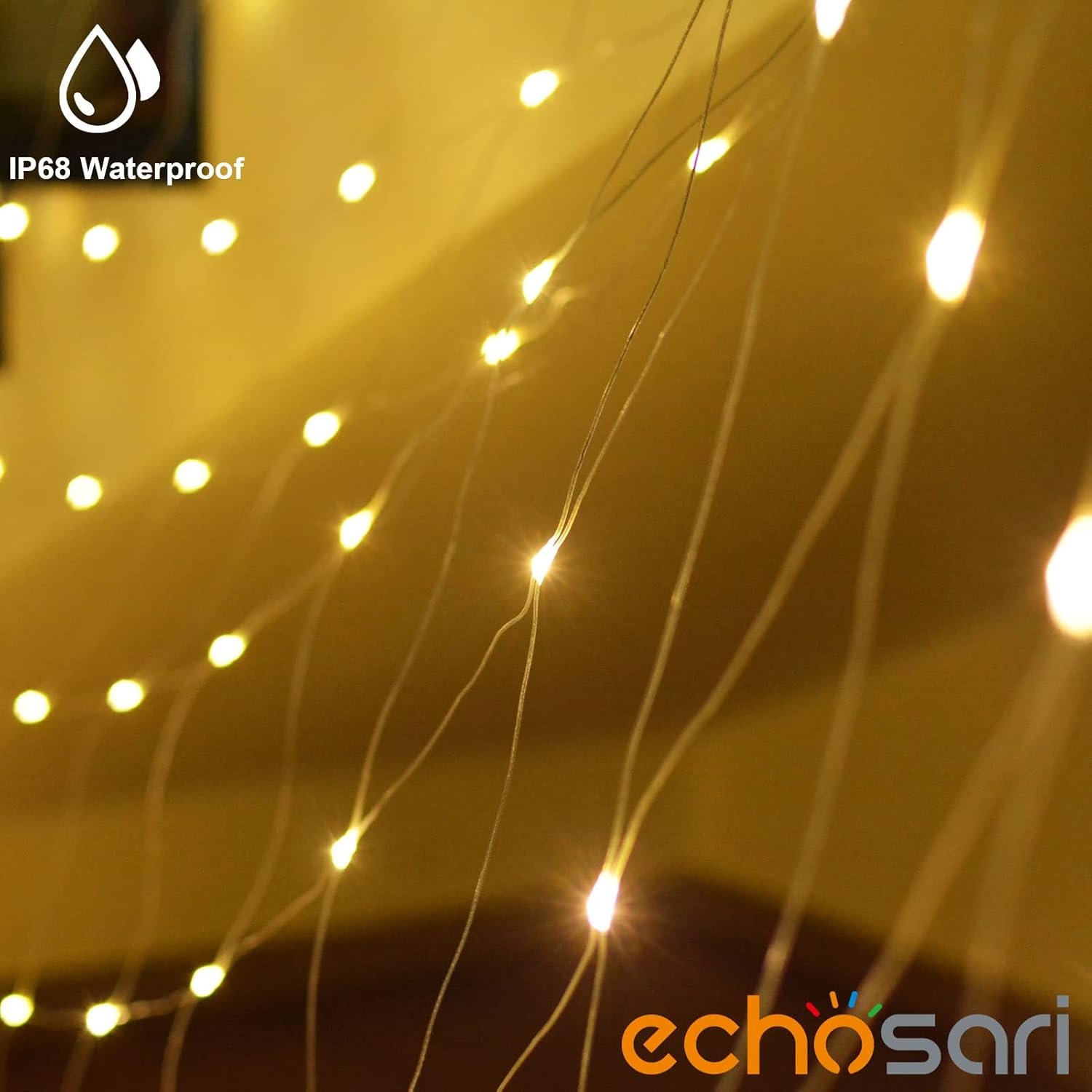 20Ft x 13Ft Net Lights Outdoor Mesh Lights Plug in, 720 LED Net Lights IP68 Fully Waterproof for Party Garden Backyard Wall Bush Christmas Decor (Warm White) - Image 5